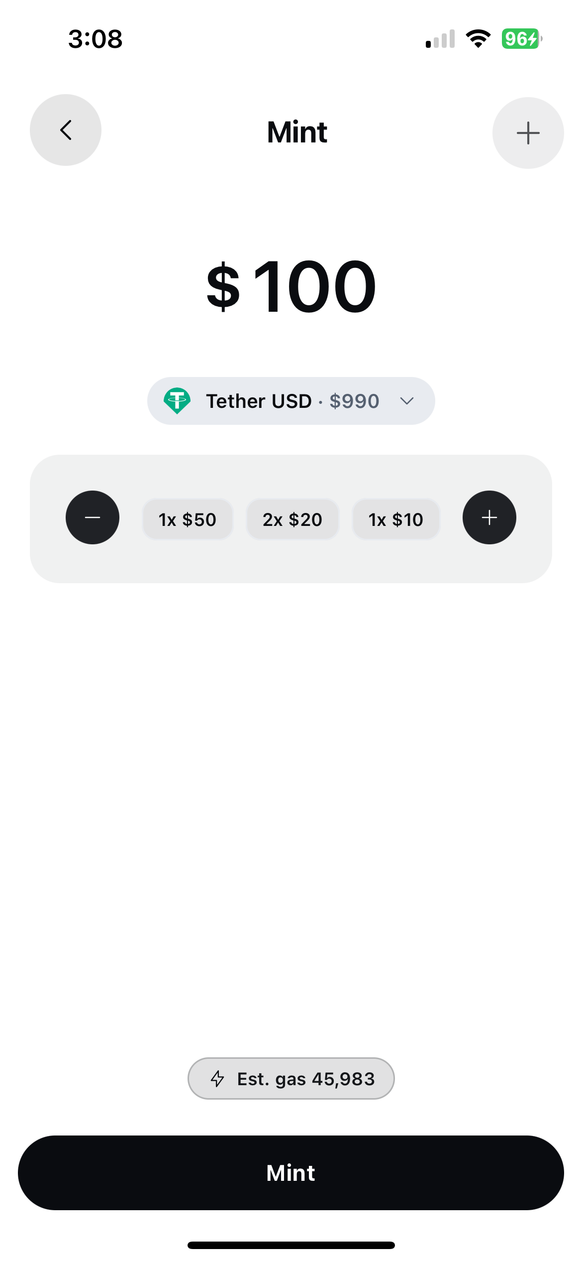 Mint interface for creating device notes